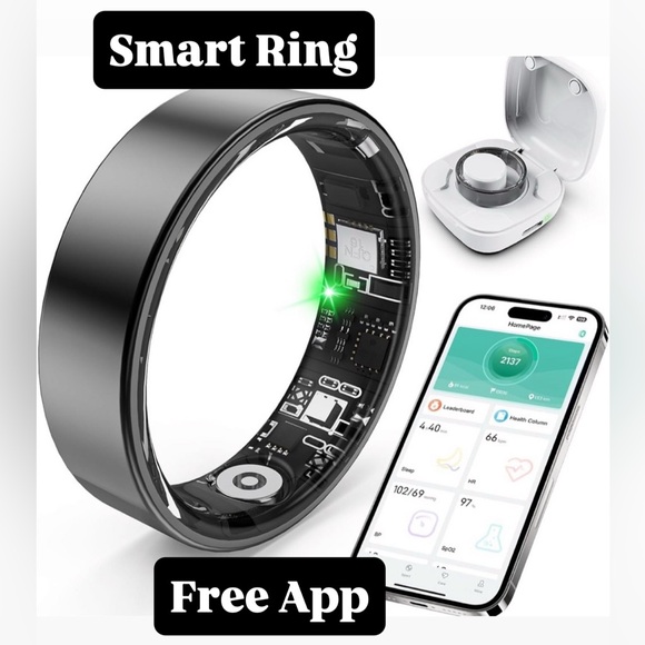 Smart Ring in Color Black Size 9